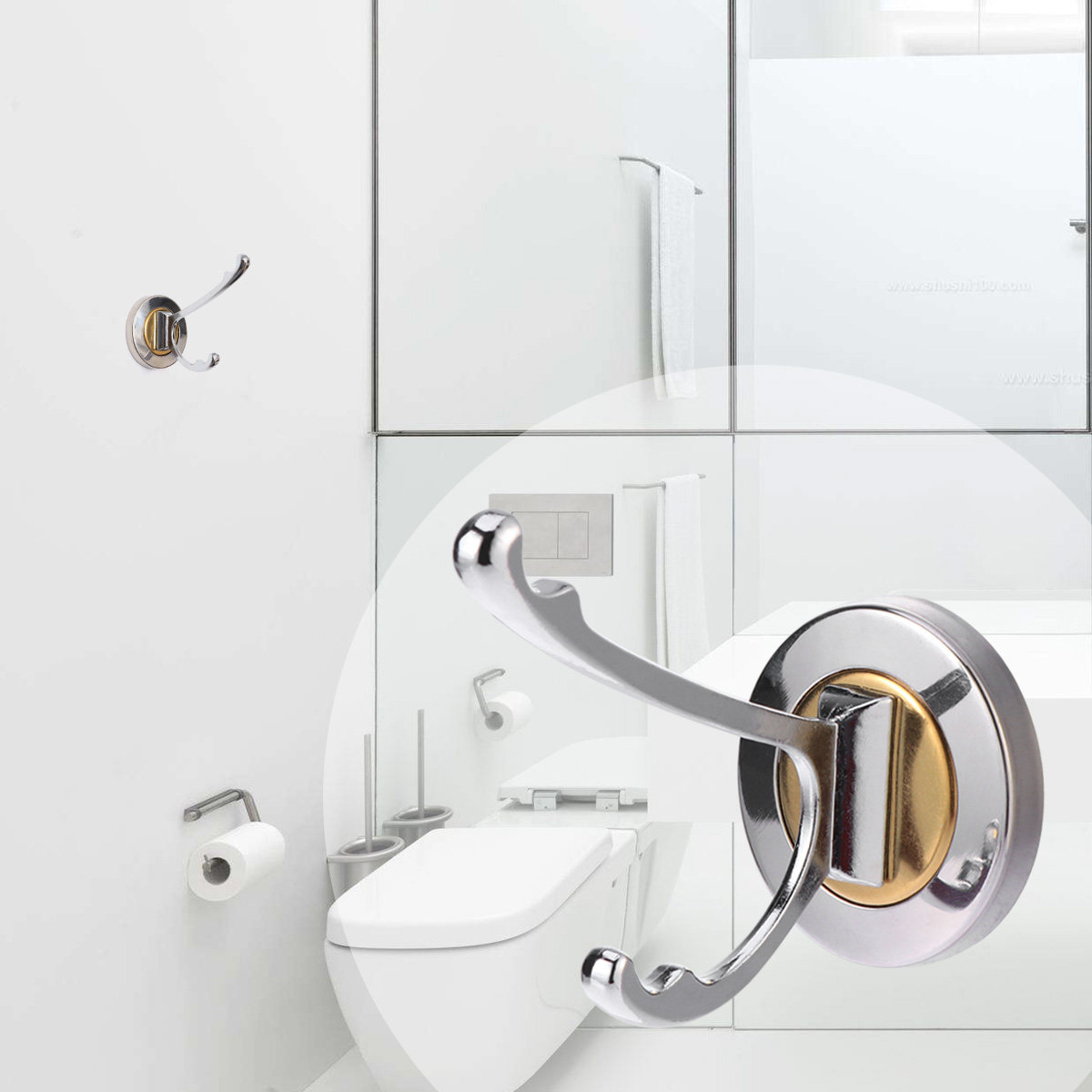 Home Bathroom Key - Gancio da Parete Moderno in Metallo