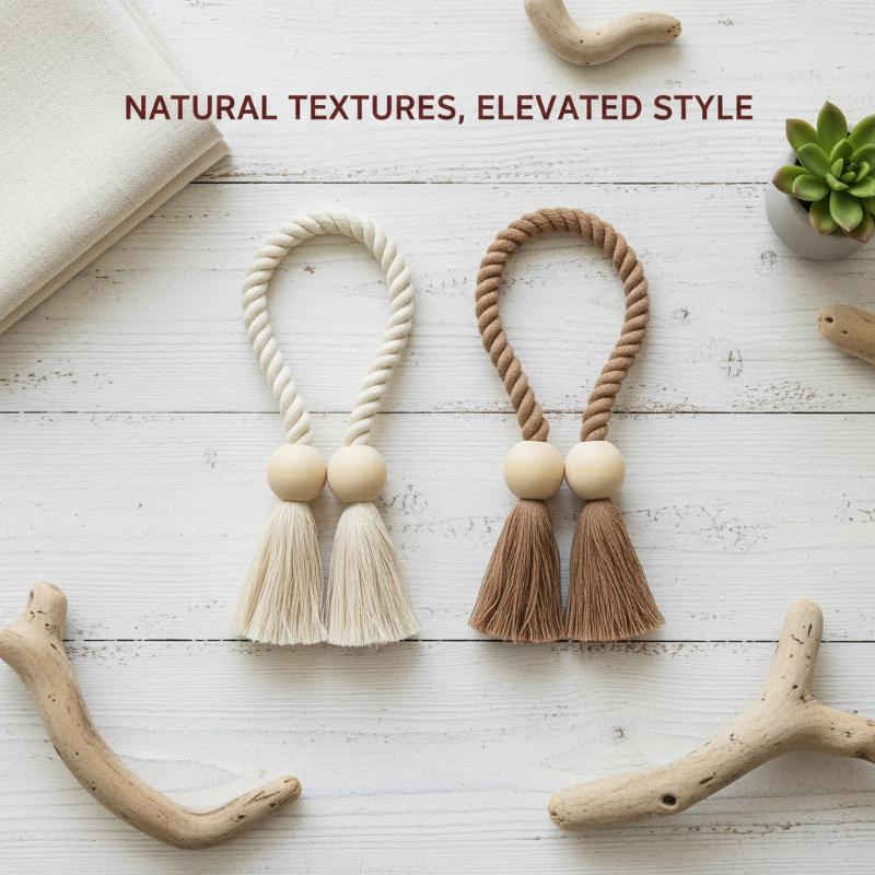Jet Home Bathroom Accessories - 2 Pezzi Fermatende Magnetici in Legno