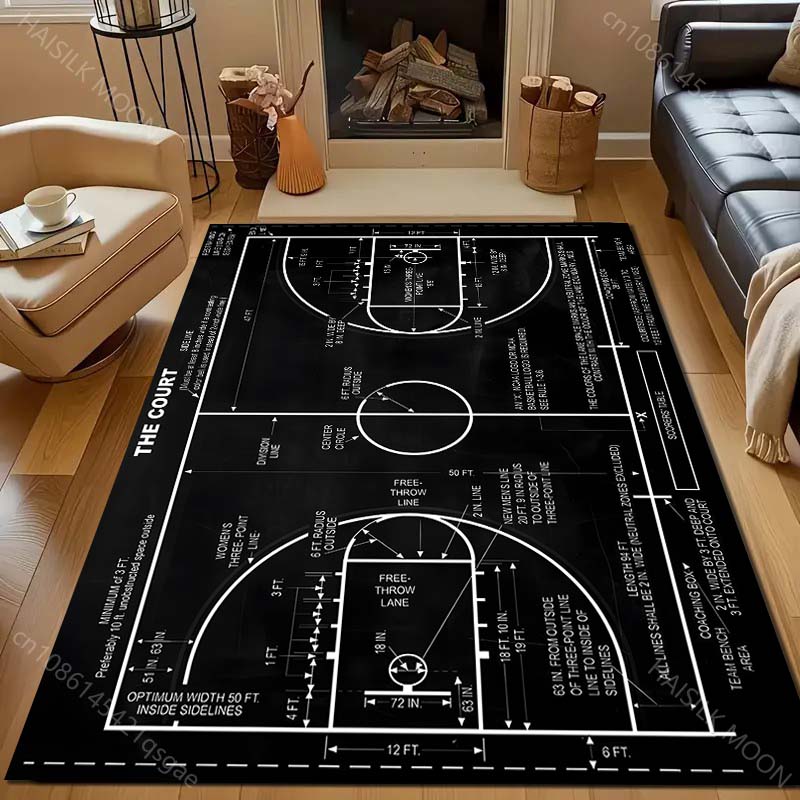 Home Bathroom Layout - Tappeto per campo da basket di