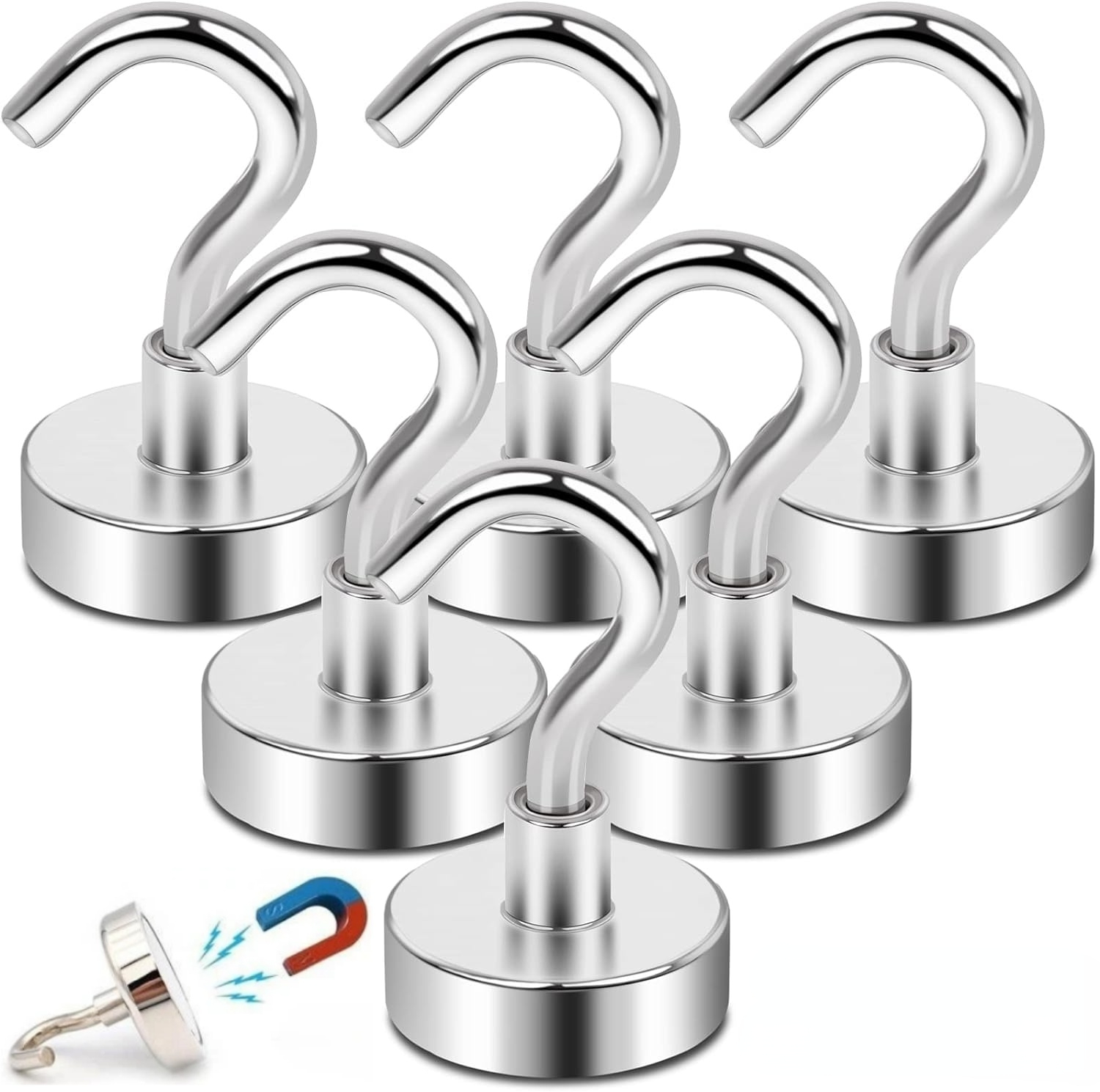 Home Bathroom Key - 1-80PCS Forti ganci magnetici ganci di