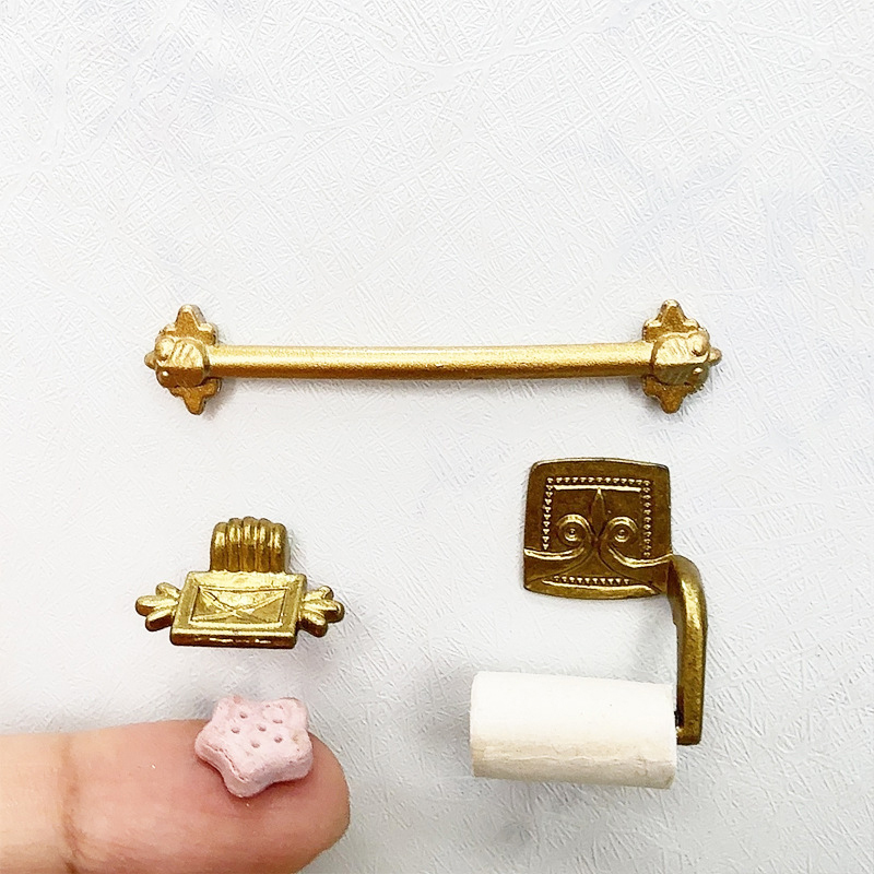 Jet Home Bathroom Accessories - 1/12 Simulazione casa delle bambole Portasciugamani
