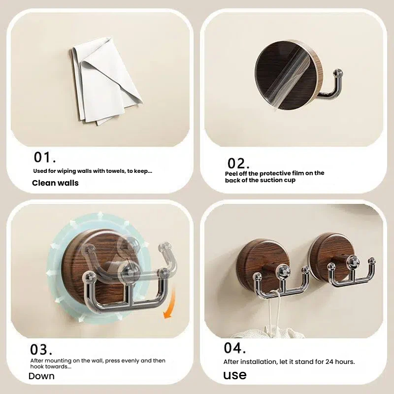 Ganci a ventosa effetto legno  - Home Bathroom Key recensione e prezzo