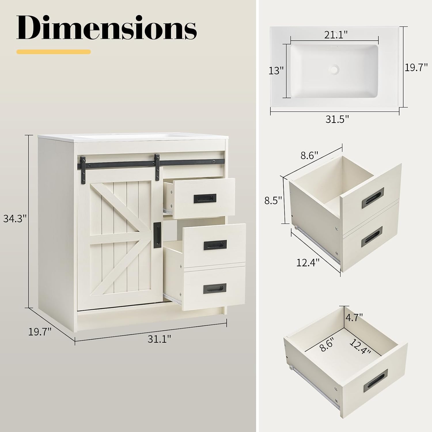Mobile bagno grande in stile r - Home Bathroom Vanity recensione e prezzo