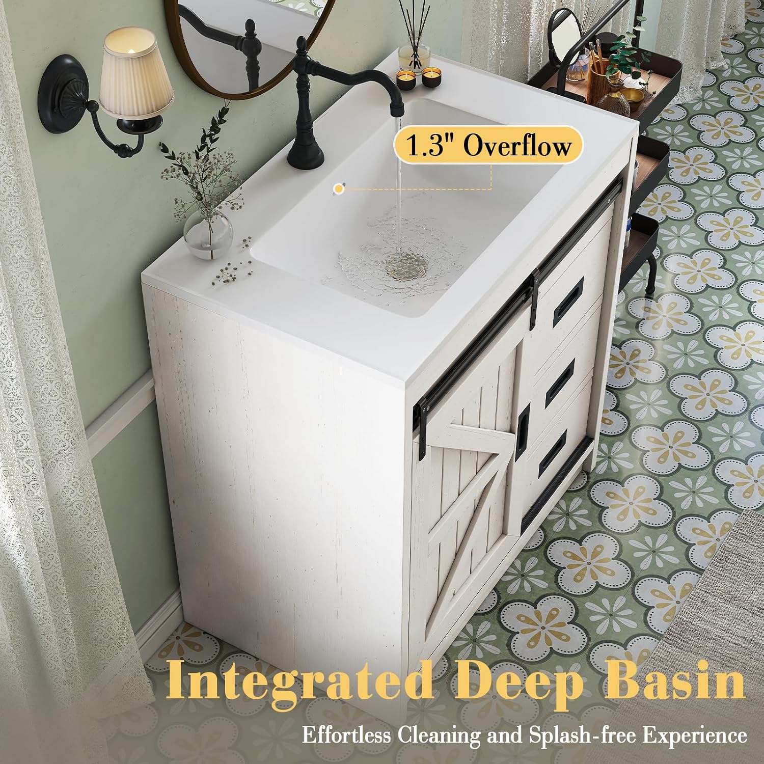 Mobile bagno grande in stile r - Home Bathroom Vanity recensione e prezzo