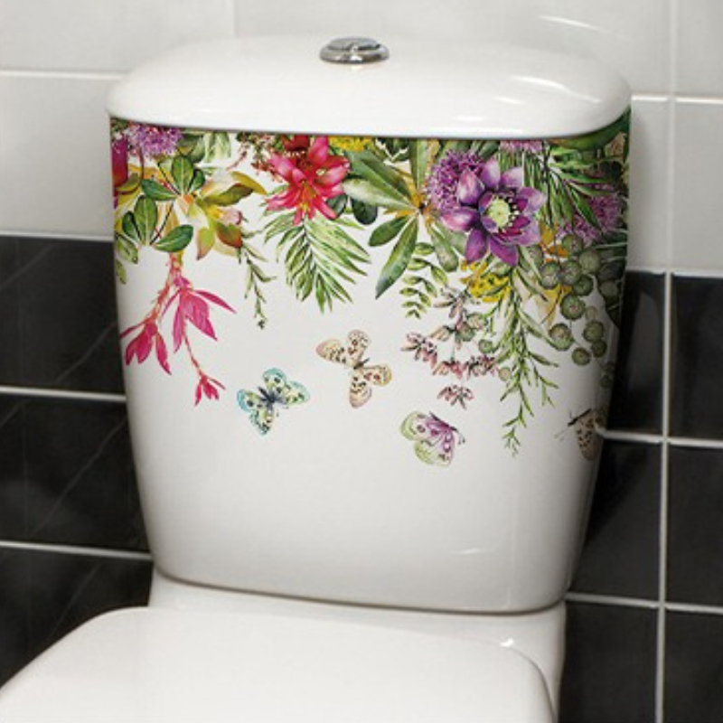 Adesivo per WC con fiore a far - Home Bathroom Layout recensione e prezzo