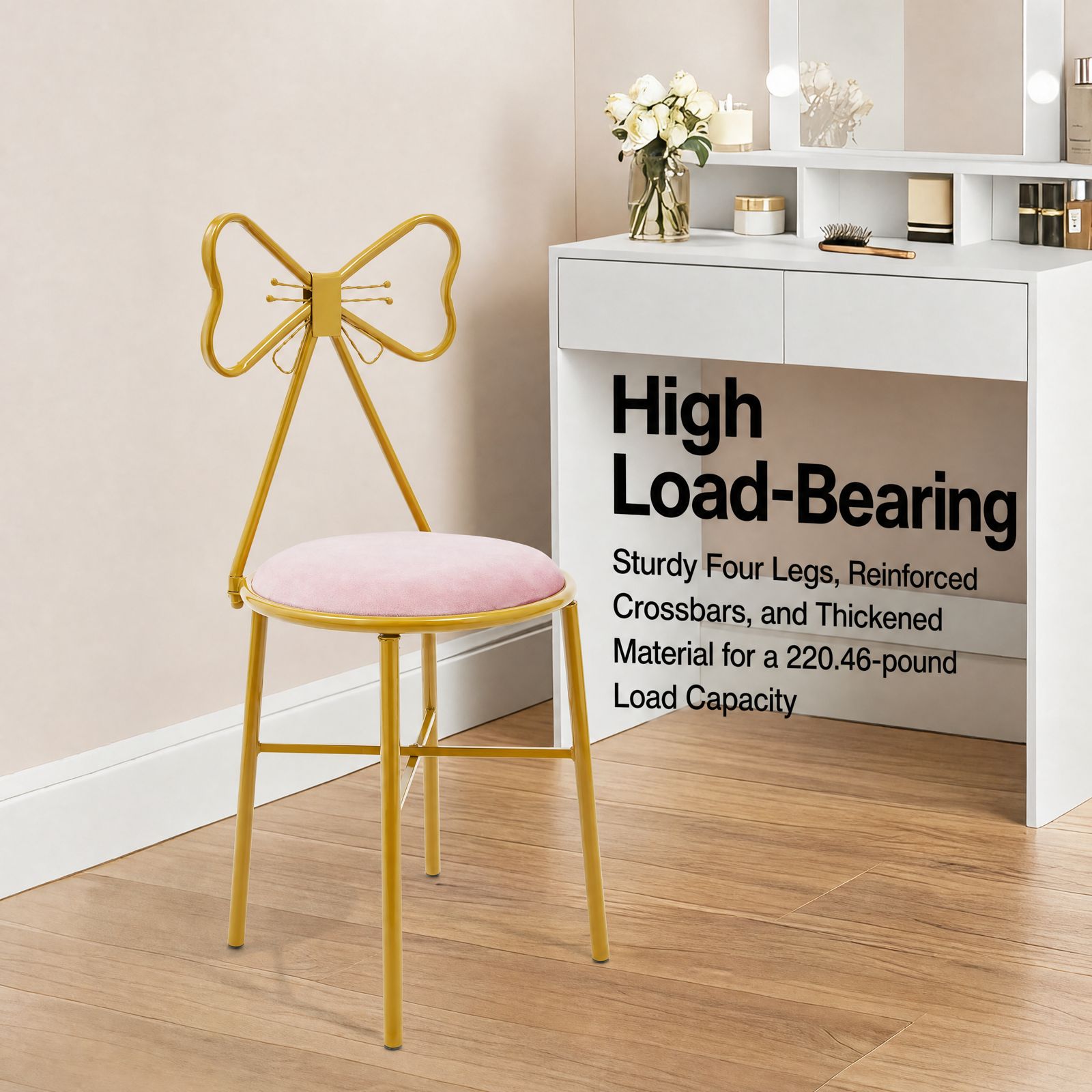 Sgabello da Trucco Rosa con Sc - Home Bathroom Vanity recensione e prezzo
