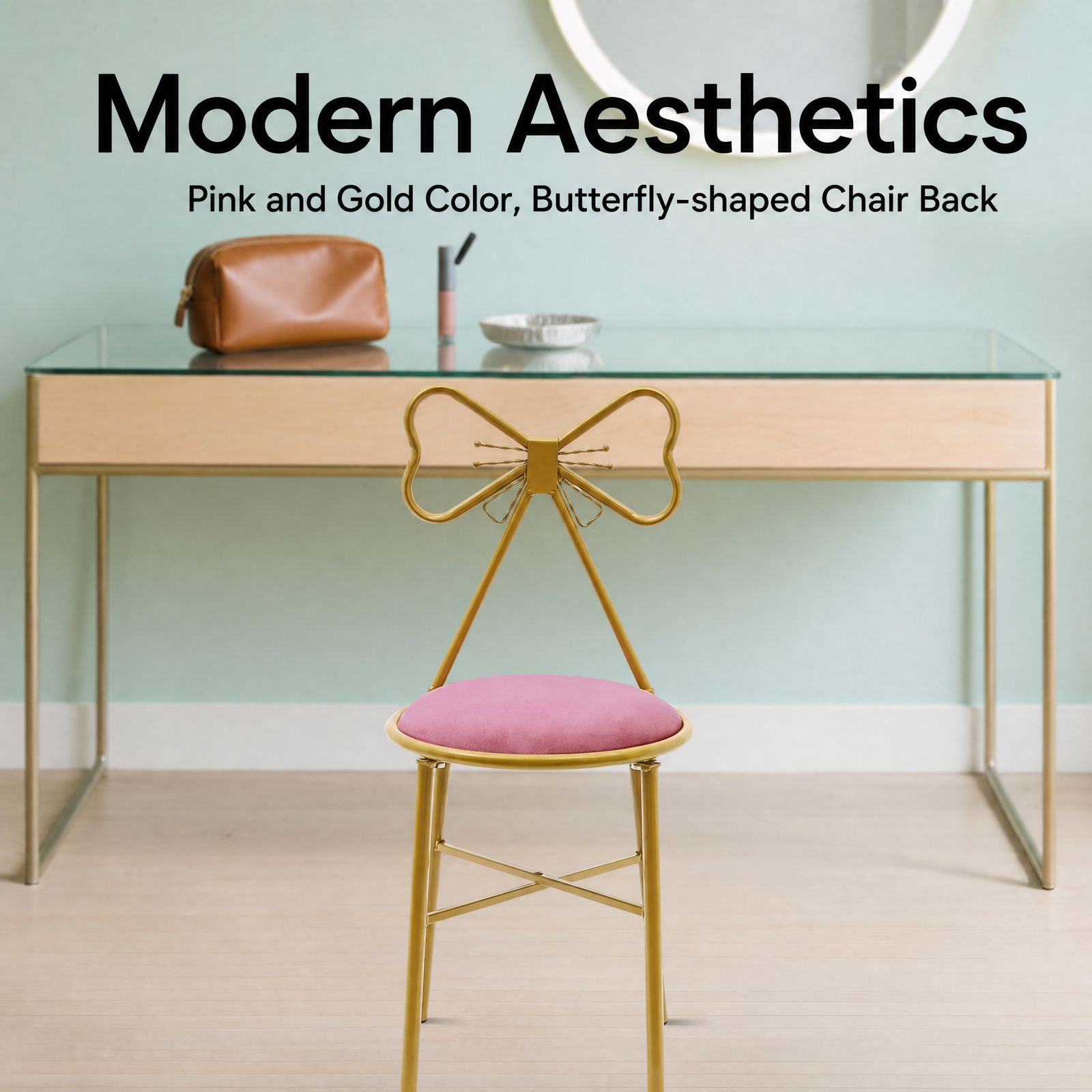 Sgabello da Trucco Rosa con Sc - Home Bathroom Vanity recensione e prezzo