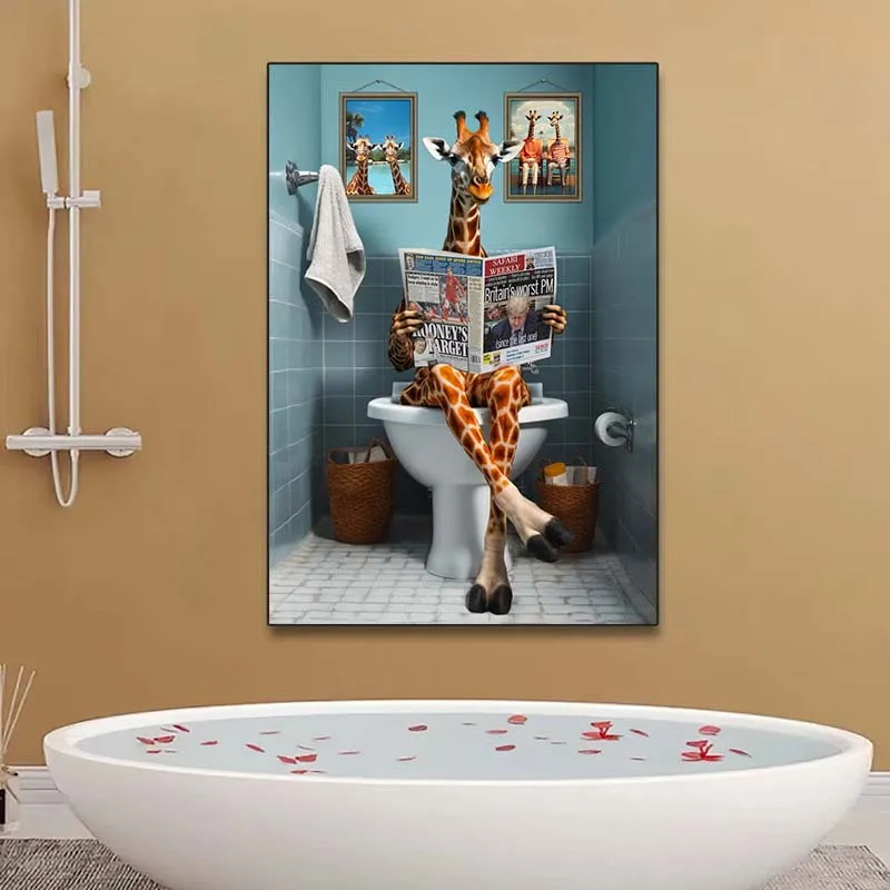 Divertente animale Wall Art Po - Home Bathroom Pic recensione e prezzo